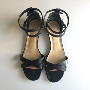 Christian Louboutin Leather Cross-Cross Sandal